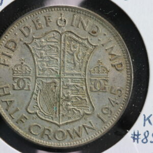 1945 Great Britain 1/2 Crown AU KM# 856 3P3K