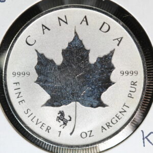 2014 HORSE Privy Mark Silver Maple Leaf Canada $5 Reverse Proof 3OWF