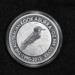 1990 - 2015 Australia 1 oz Silver Kookaburra 25th Anniversary Issue $1 Coin 3P16