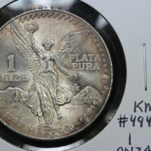 1985 Mexico Silver 1 oz Libertad KM# 494.1 3HBH