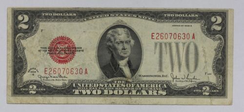 Series of 1928-G $2 United States Legal Tender Note Fr-1508 2PIX