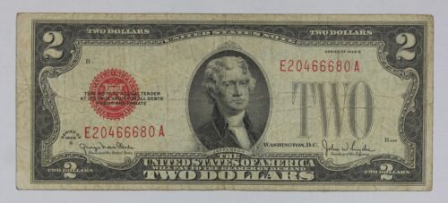 Series of 1928-G $2 United States Legal Tender Note Fr-1508 2A2N