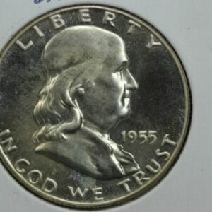 1955 Gem Proof Cameo Franklin Half Dollar 10D6