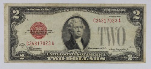 Series of 1928-D $2 United States Legal Tender Note Fr-1505 22CW