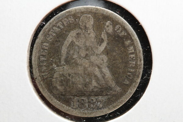 1887 Seated Dime VG 31S3