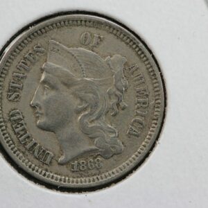 1868 Three Cent Nickel VF+ 3FIE