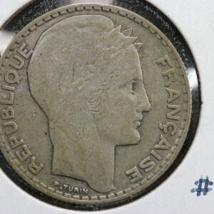 1933 France 10 Francs Silver KM# 878 2W82