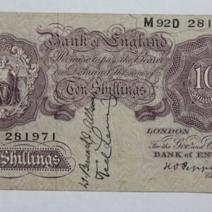 1940 - 1948 Great Britain Bank of England 10 Shillings Note P# 366 3HK2