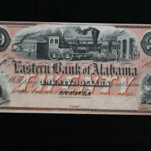 Easter Bank of Alabama $20 Eufaula AL 110-40 Locomotive America CU 3WIK