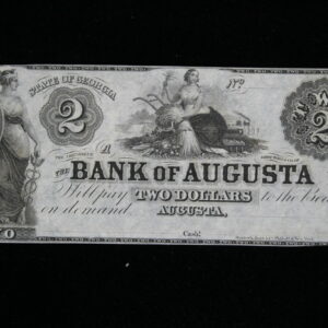 Bank of Augusta $2 GA-1520-13 Ceres with grain and farm tools CU 39D8