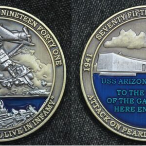 1941 - 2016 Pearl Harbor 75th Anniversary Commemorative Medal 3PCK