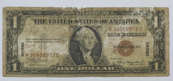 Hawaii Note WW2 Series 1935-A $1 Silver Certificate Fr-2300 326O