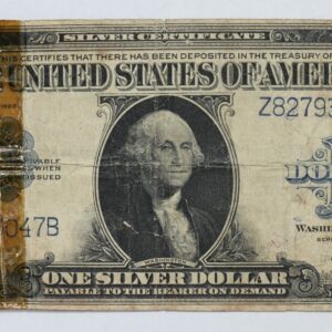 Series of 1923 Large $1 Silver Certificate Fr-237 Tape Repair 39W8