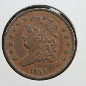 1832 Classic Head Half Cent AU Brown 3X0Y