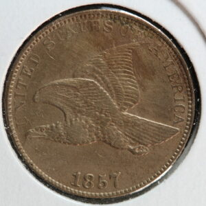 1857 Fying Eagle Cent AU++ 31O0