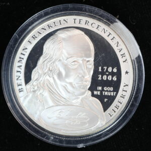 2006-P Benjamin Franklin Tercentenary Founding Father Proof Silver Dollar 3XA7