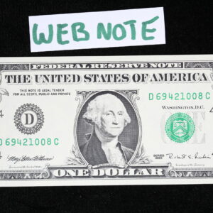 1995 Web Note 2/9 WP21 $1 Federal Reserve Note CU 3A8D
