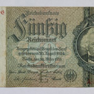 1933 Germany Third Reich 50 Reichsmark P# 182a 3HY1
