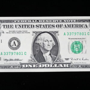 1995 Web Note 1/9 WP18  $1 Federal Reserve Note CU 32IM