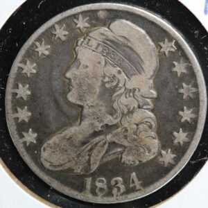 1834 Bust Half Dollar F 3ABO