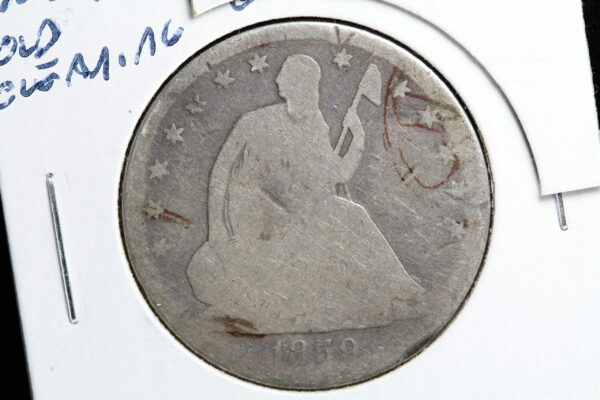 1859-O Seated Half Dollar Old Cleaning 3I1G