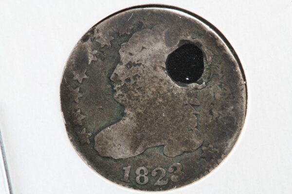 1823/2 Capped Bust Dime Holed 3Q17