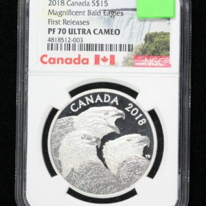 2018 Magnificent Bald Eagles NGC PF 70 UC First Releases Canada $15 3XQF
