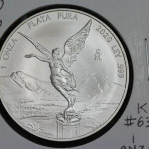 2020 Mexico Libertad 1 Onza Silver Coin KM# 639 32V8