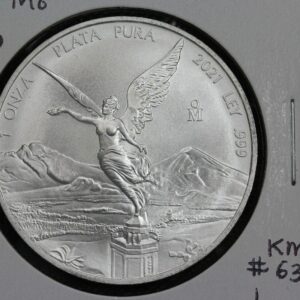 2021 Mexico Libertad 1 Onza Silver Coin KM# 639 32V7