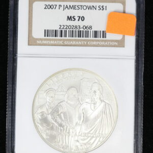 2007-P Jamestown 400th Anniversary Silver Dollar Uncirculated NGC MS 70 3AI9