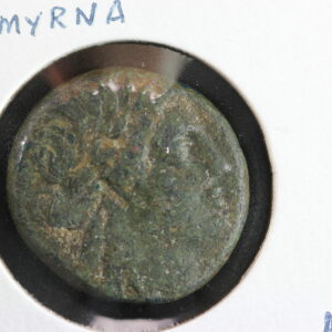 105 - 95 BC Ancient Greece Smyrna in Ionia Apollo and Homer AE20 3Q03