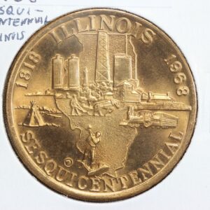 1968 Illinois Statehood Sesquicentennial Commemorative Medal 3XS4