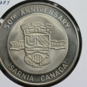 1964 Sarnia Canada 50th Anniversary Medallion 3XS5