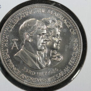 1986 Royal Wedding Prince Andrew & Sarah Ferguson Commemorative Medal 3XP5