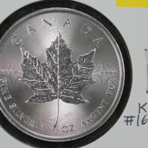 2021 Canada 1oz .9999 Silver Maple Leaf $5 KM# 1601 3AJQ