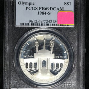 1984-S Los Angeles Olympics Silver Dollar PCGS PR 69 DCAM 3APS