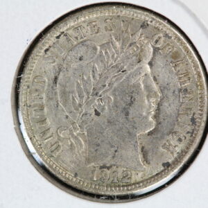 1912-D Barber Dime Old Cleaning XF 3IUX