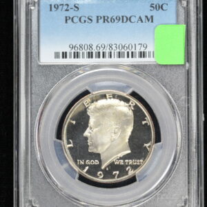 1972-S Proof Kennedy Half Dollar PCGS PR 69 DCAM 3YA5