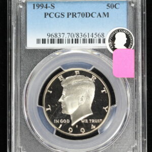 1994-S Proof Kennedy Half Dollar PCGS PR 70 DCAM 33F5