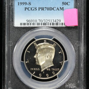 1999-S Proof Kennedy Half Dollar PCGS PR 70 DCAM 3YA8