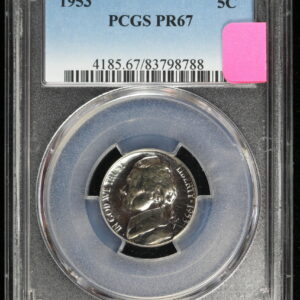 1953 Proof Jefferson Nickel PCGS PR 67 3AVJ