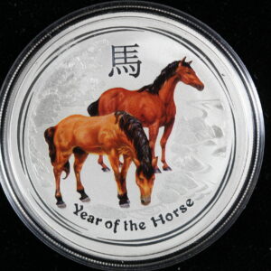 2014-P Yot Horse Colored Silver Coin Australia $1 3IM6