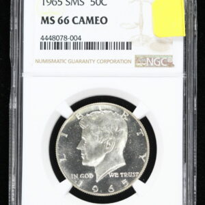 1965 SMS Kennedy Half Dollar NGC MS 66 Cameo 3B4R