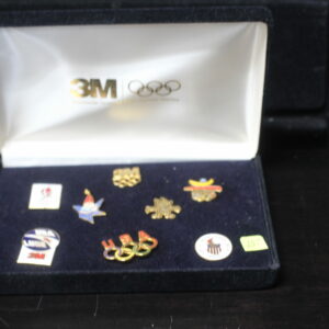 1992 Barcelona Albertville Olympic Games 3M Worldwide Sponsor Pin Set 32ZE