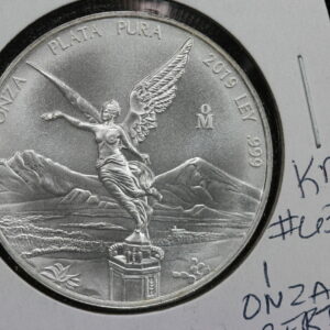 2019 Mexico Libertad 1 Onza Silver Coin KM# 639 3G6M