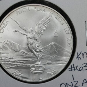 2013 Mexico Libertad 1 Onza Silver Coin KM# 639 31TG