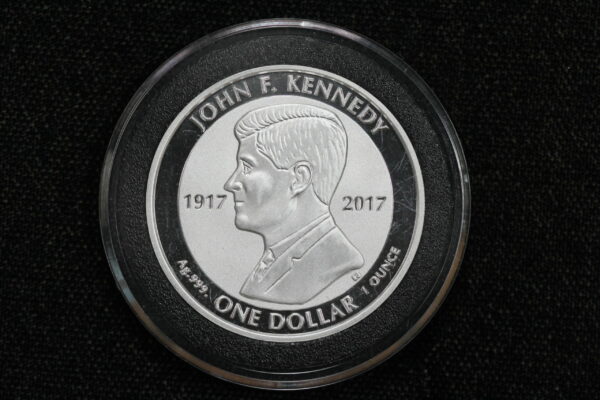 2017 British Virgin Islands John F Kennedy Centennial Silver Dollar 3APB