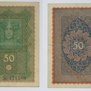 1919 Germany Weimar Republic 50 Mark Reichsbanknote P#66 3Y9R