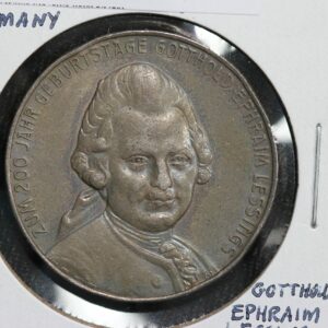 1929 Germany Gottheld Ephriam Lessing 200 Year Anniversary Silver Medal 3Y2H