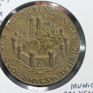 1958 Munich Germany 800 Year Anniversary Medal 3Y2I